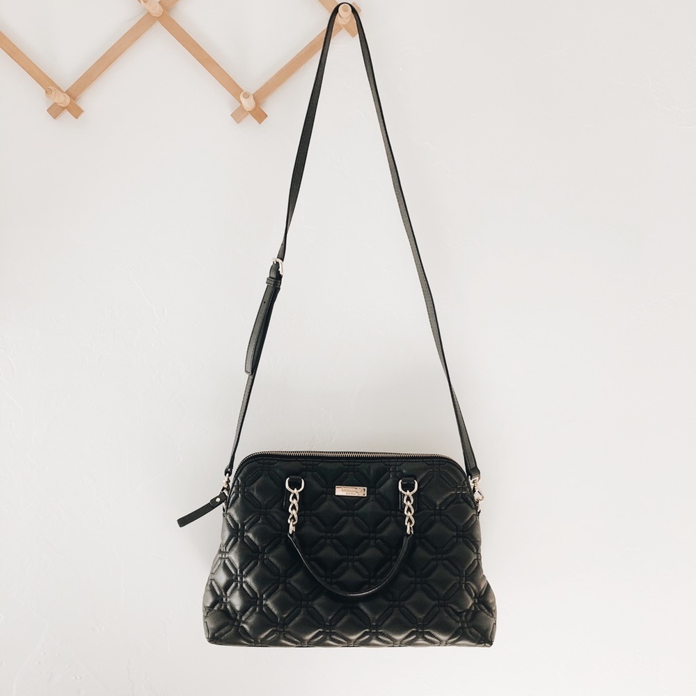 Kate Spade black quilted crossbody
